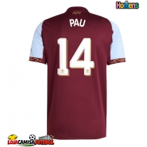 Camisa de Futebol Aston Villa Pau Torres #14 Equipamento Principal 2025-26 Manga Curta